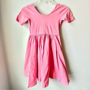 Alice + Ames Short Sleeve Ballet Dress in Bubblegum Pink